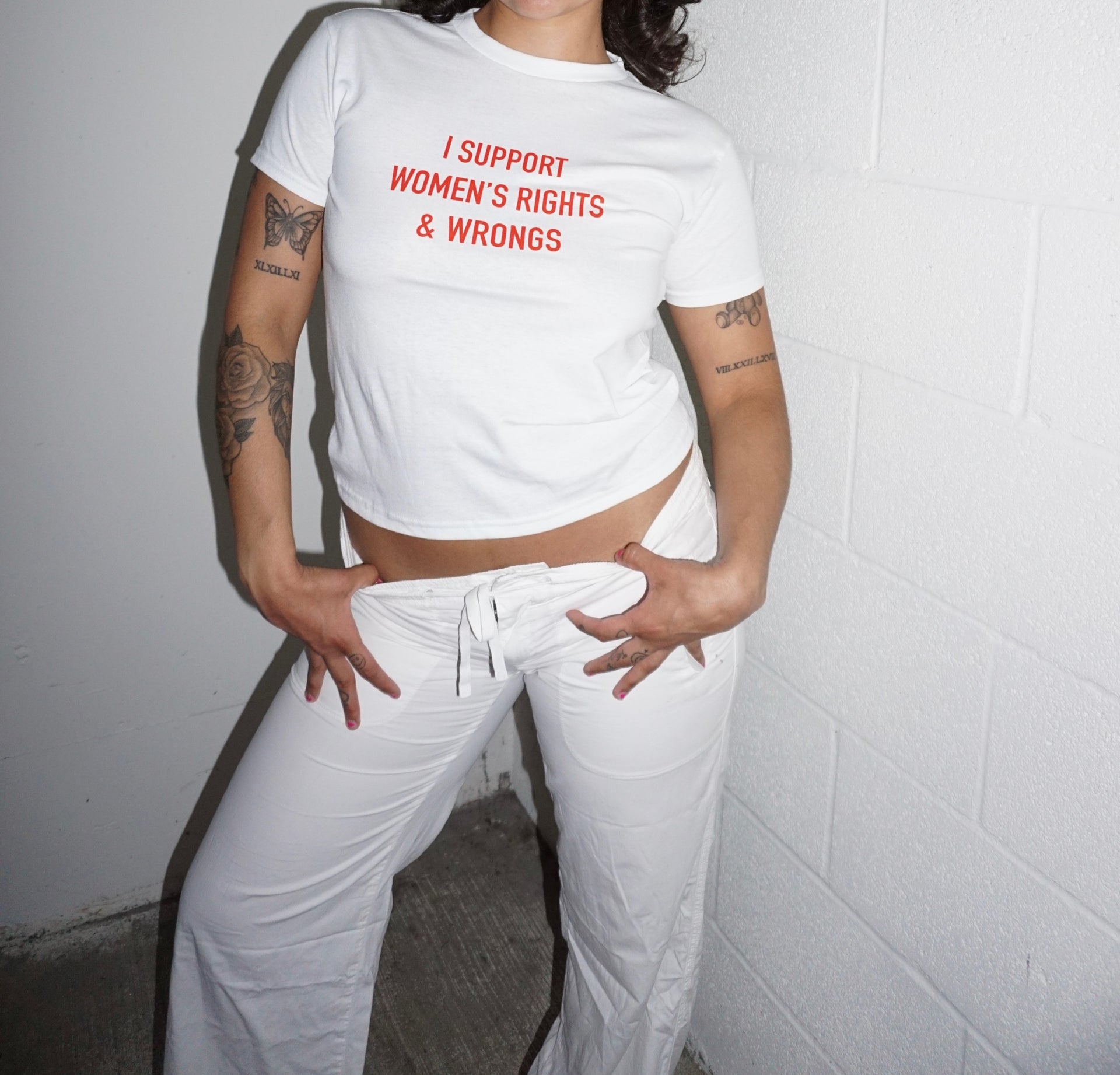 I support women's rights & wrongs tee