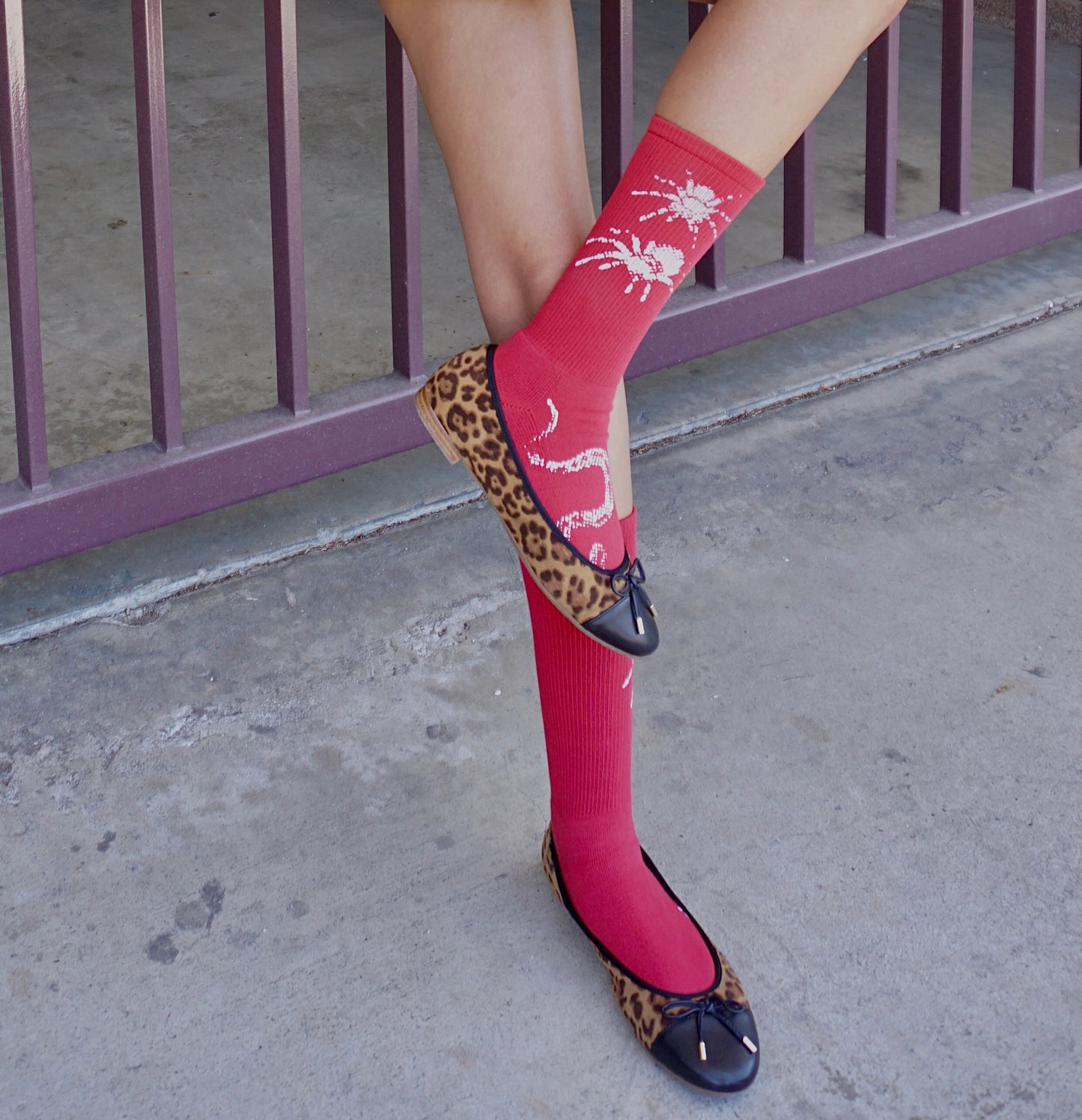 Spider/Snake print socks