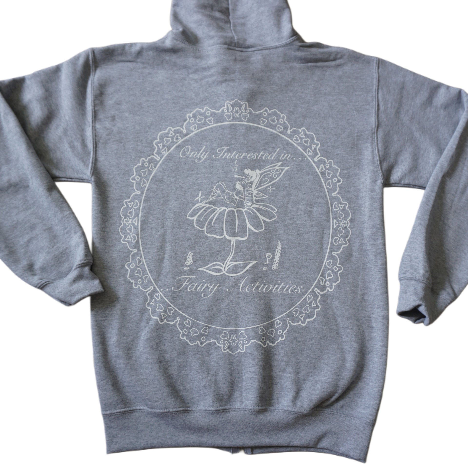 Only interested in fairy activities zip up hoodie