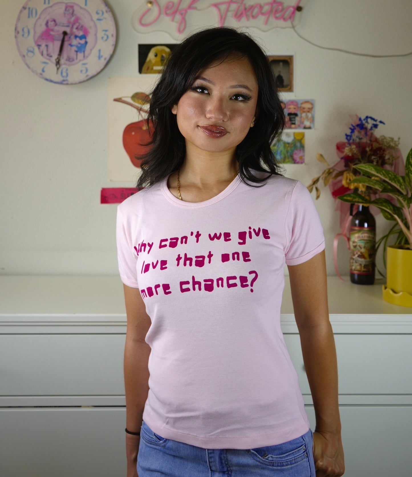 Give love that one more chance baby tee