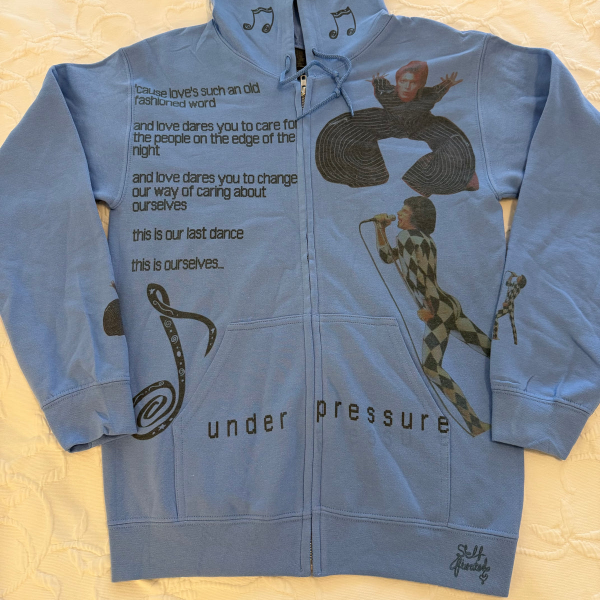 Under pressure zip up hoodie - S