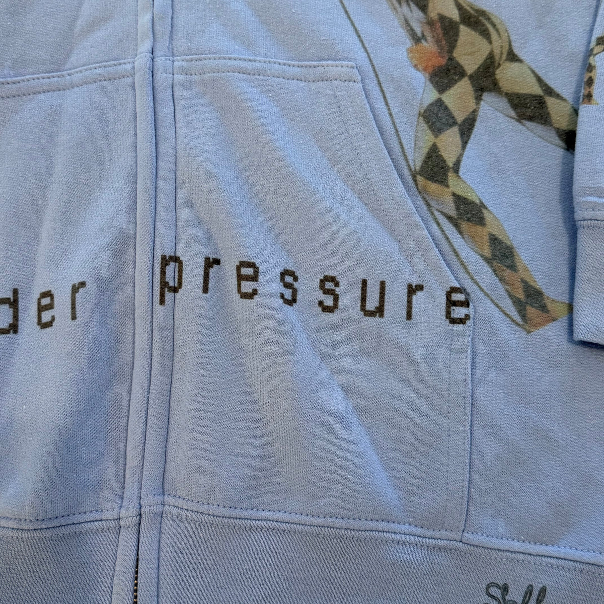 Under pressure zip up hoodie - S