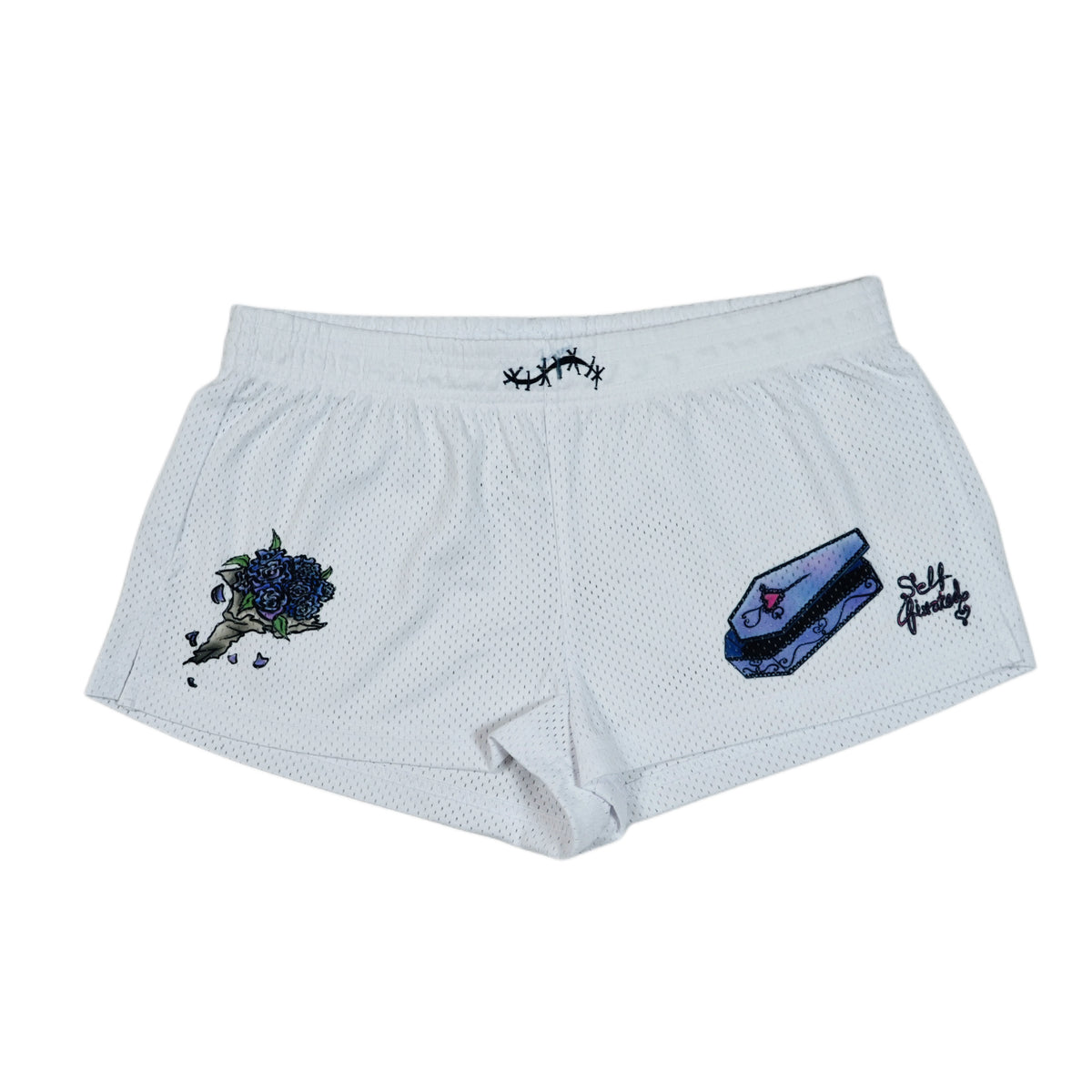 The coffin mesh micro shorts