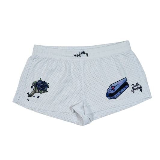 The coffin mesh micro shorts