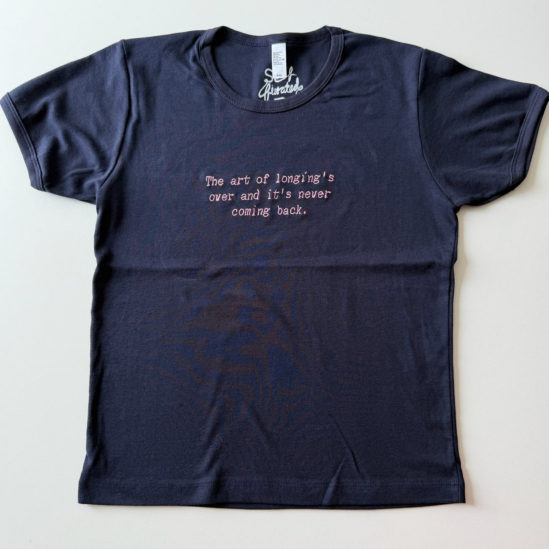 The art of longing's over baby tee - 2XL