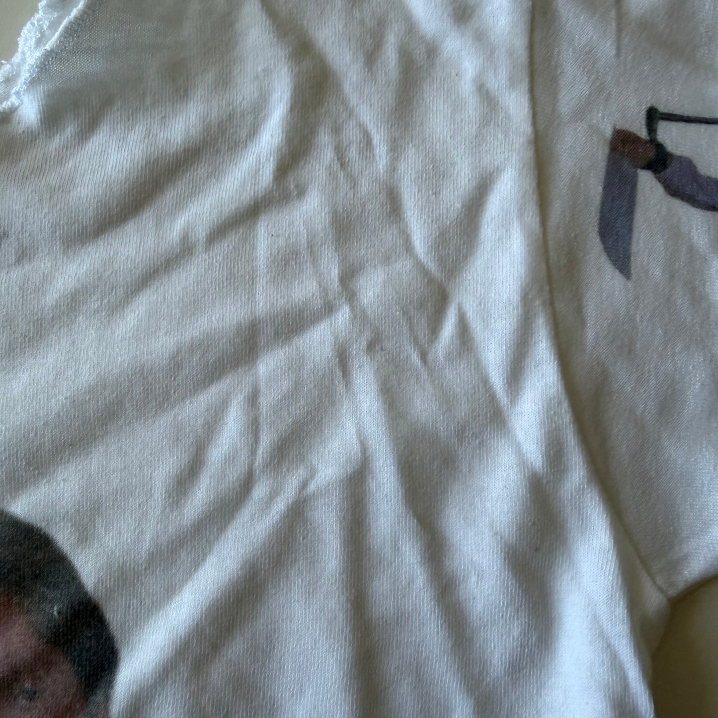 Secretary off the shoulder baby tee - L