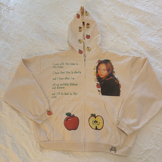 Time is elastic zip up hoodie - 2XL