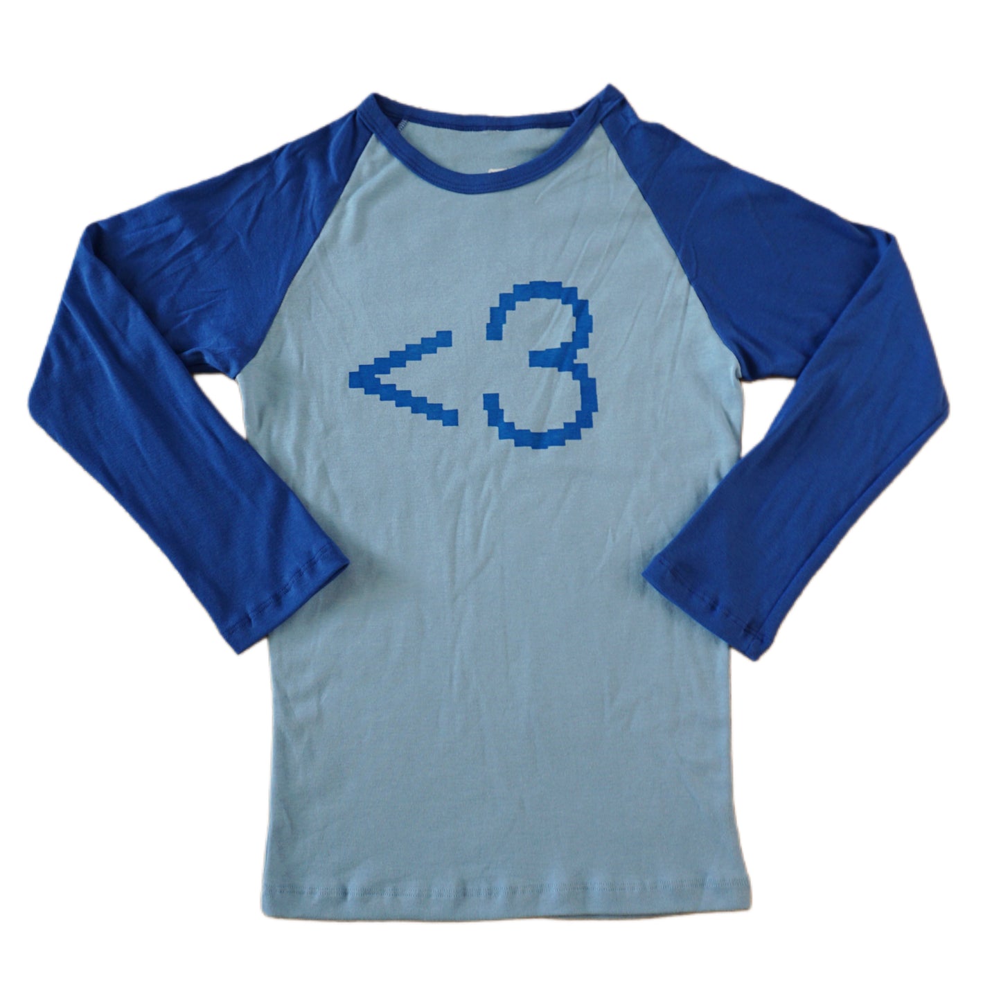Heart print raglan long sleeve top