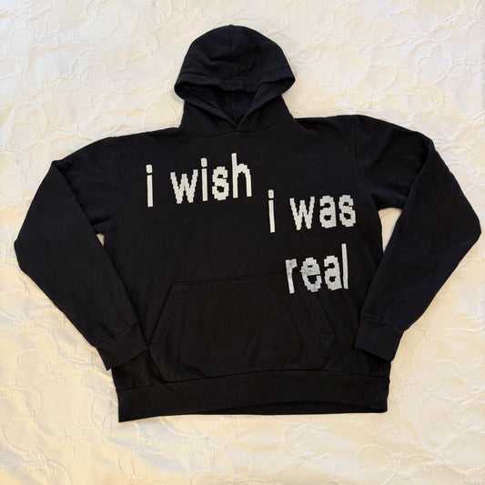 I wish I was real hoodie - S