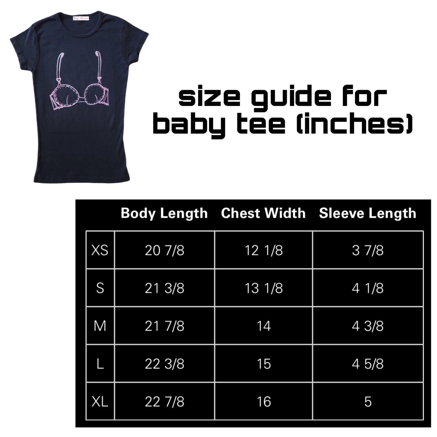 Bra printed baby tee