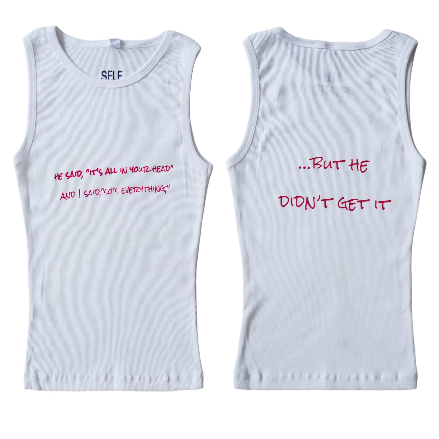 But he didn't get it... fiona apple two sided tank