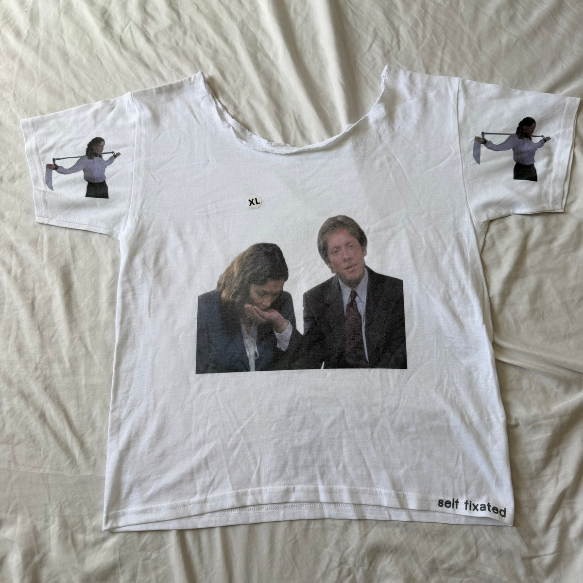 Secretary off the shoulder baby tee - XL