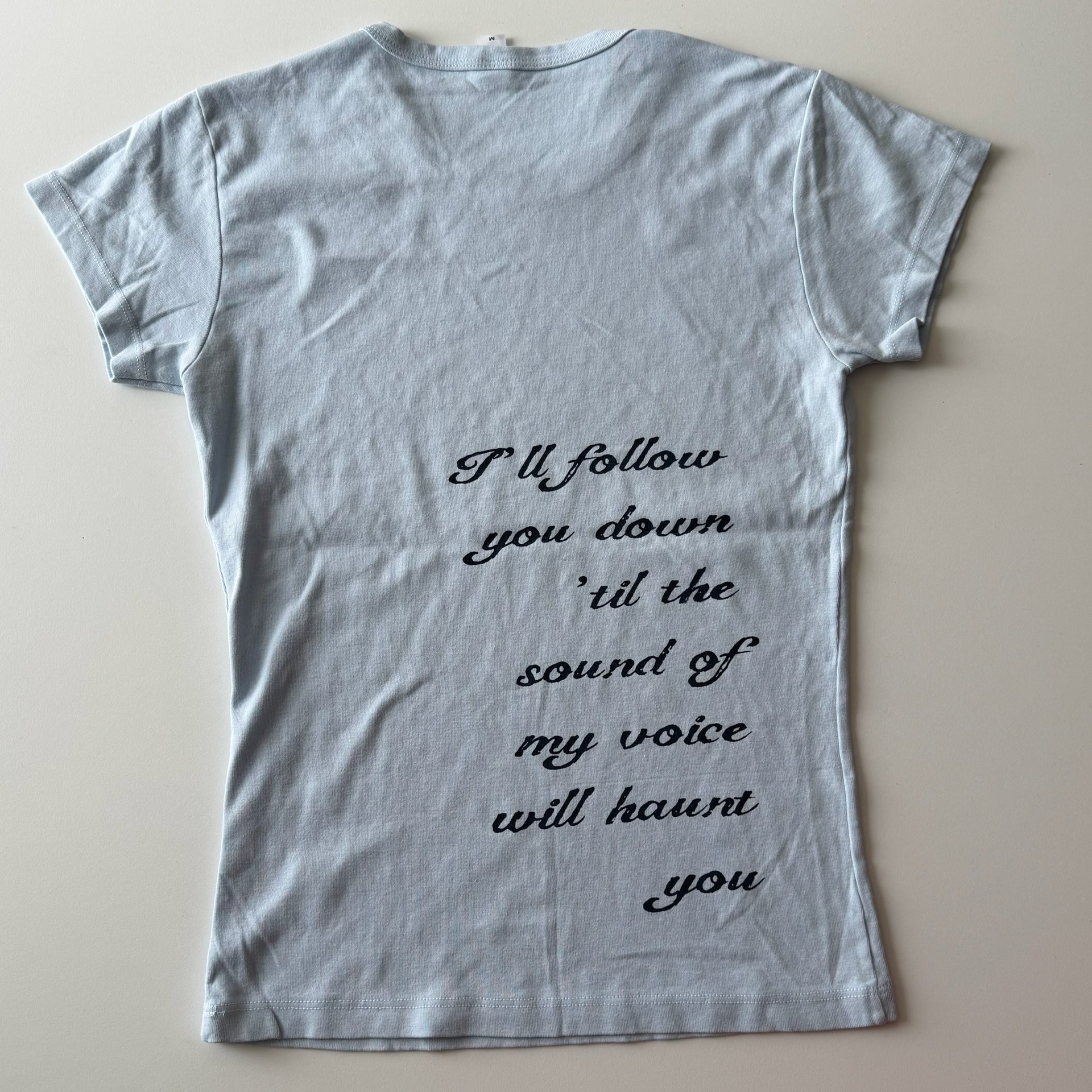 Was i just a fool baby tee - M
