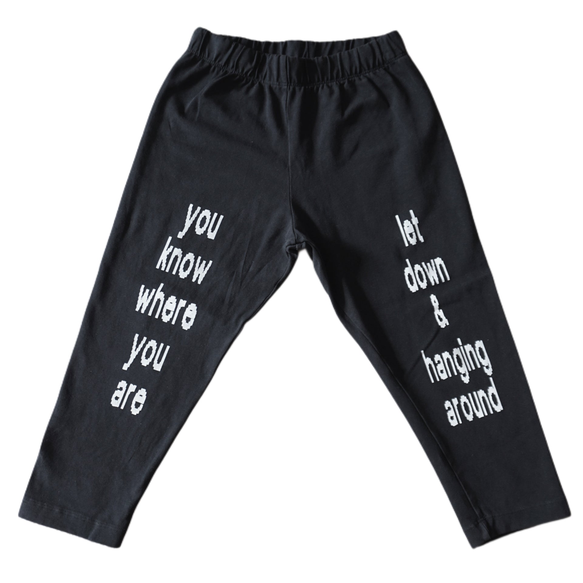 Let down & hanging around capri leggings