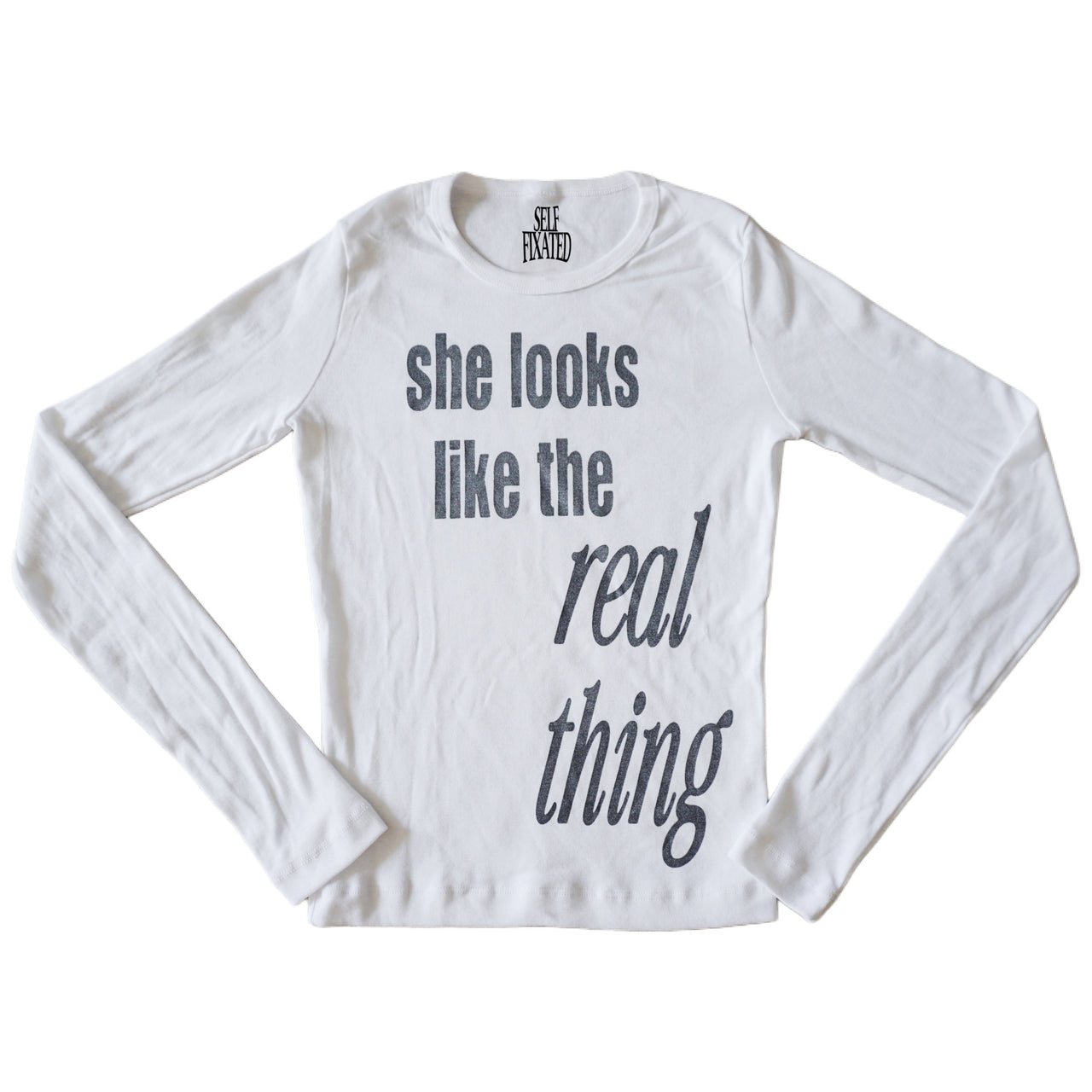 She looks like the real thing long sleeve top