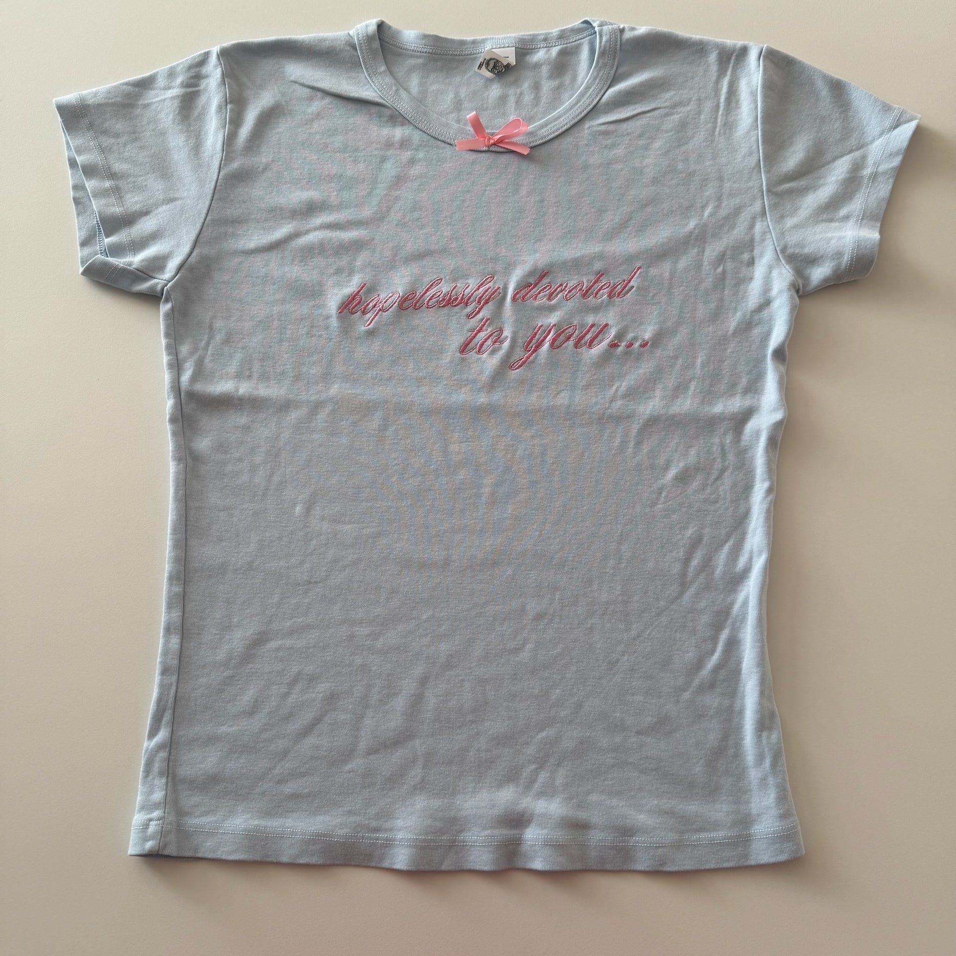 Hopelessly devoted to you baby tee - XL