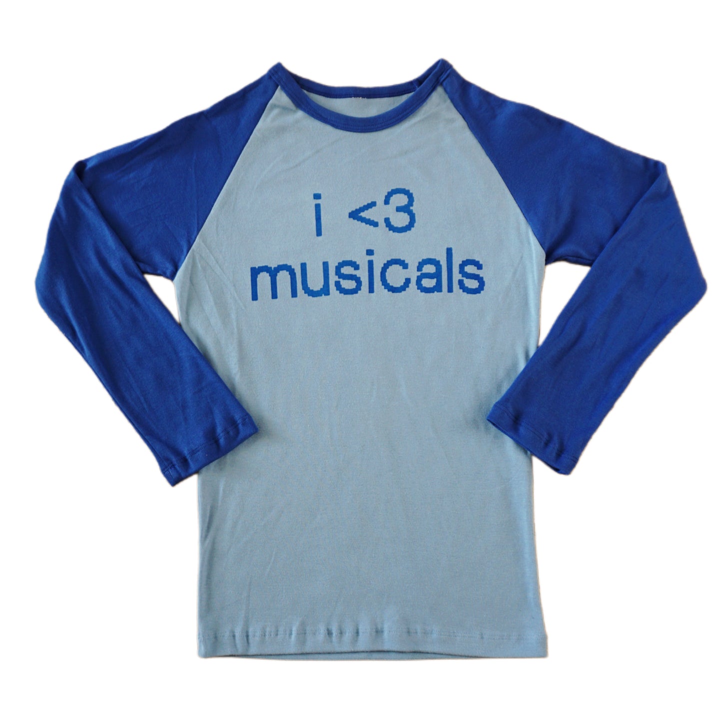 I love musicals raglan long sleeve top