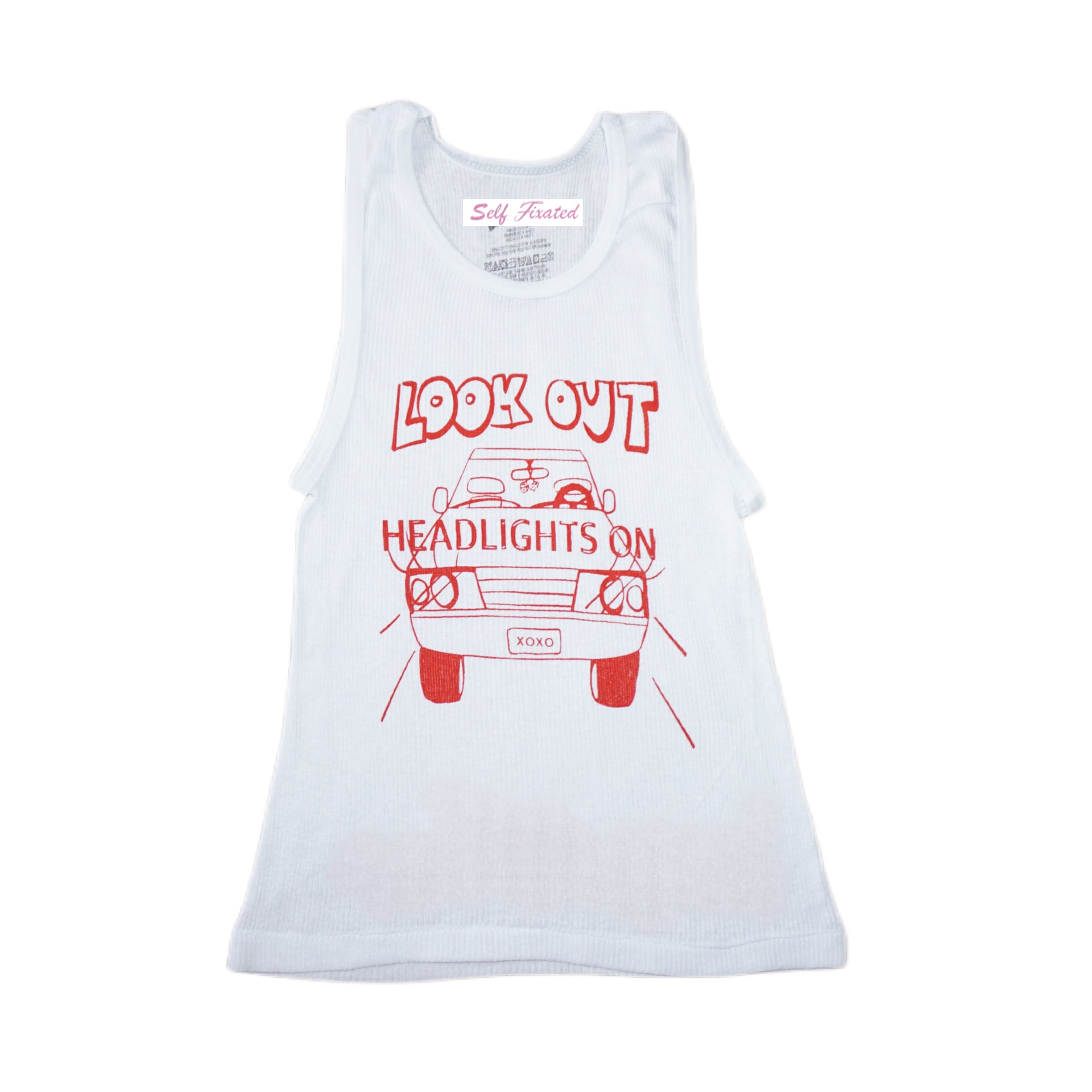 Look out headlights on tank top