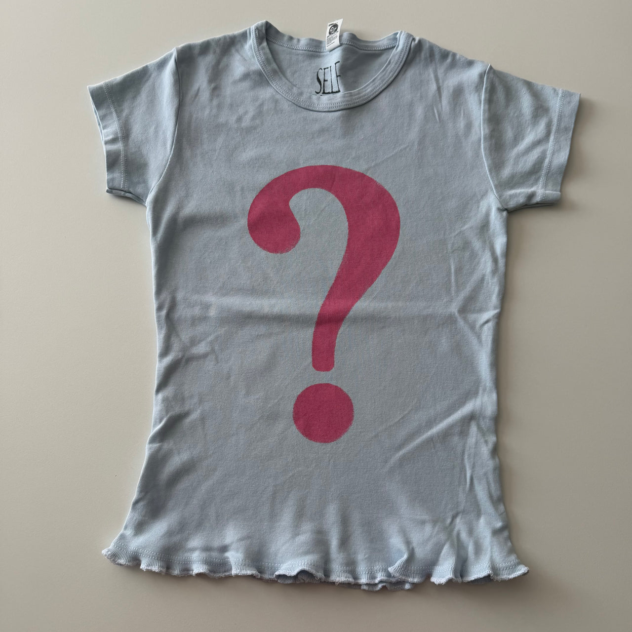 Question mark baby tee - XS