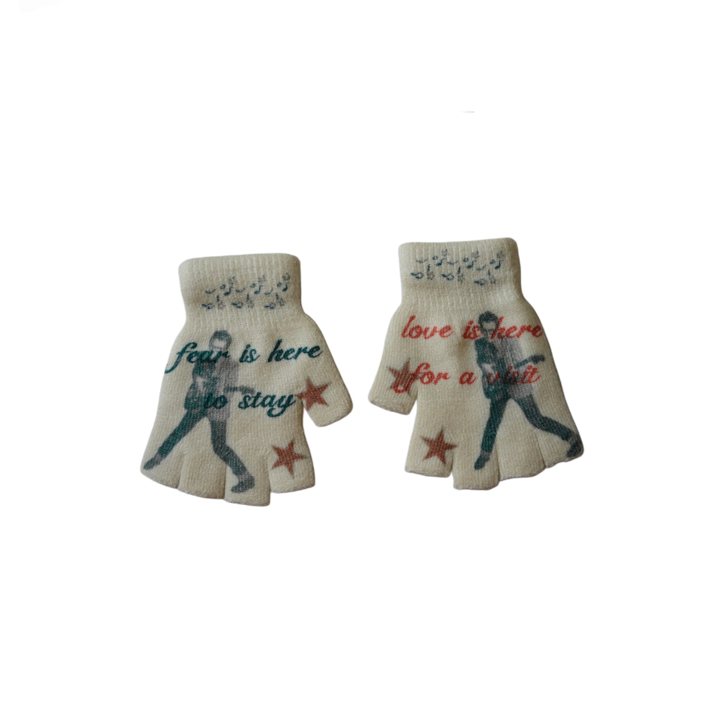 Love is here for a visit gloves