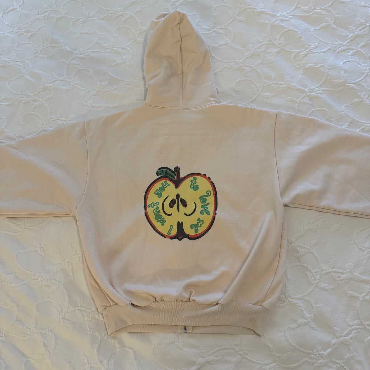 Time is elastic zip up hoodie - M