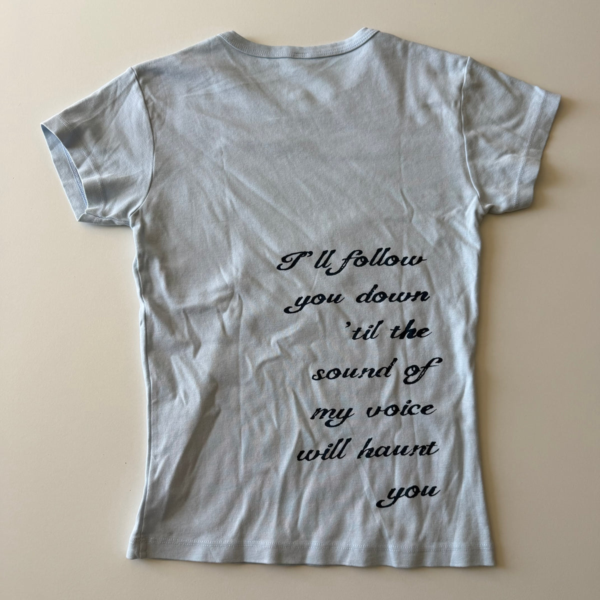 Was I just a fool baby tee - M