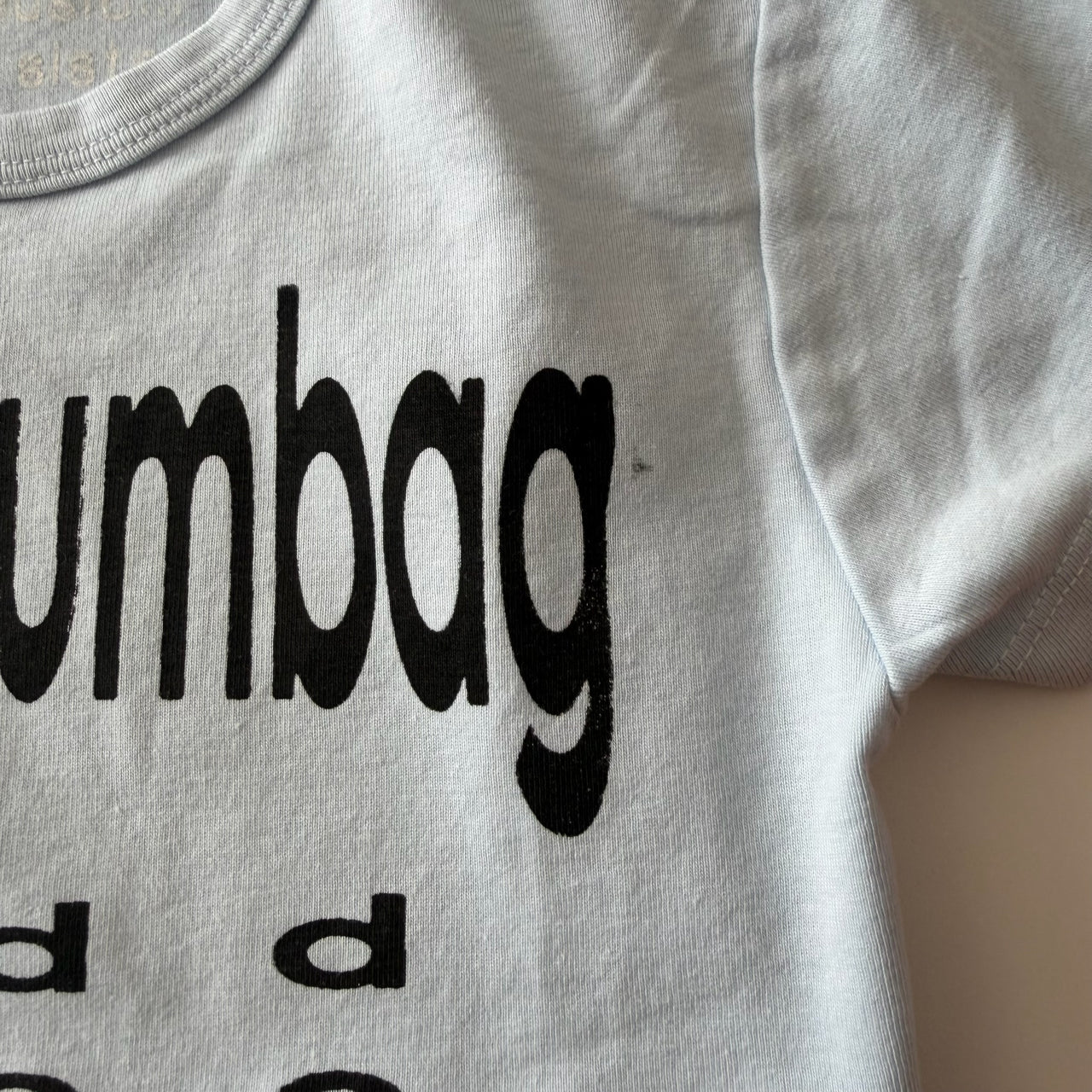 He's a scumbag baby tee - XS