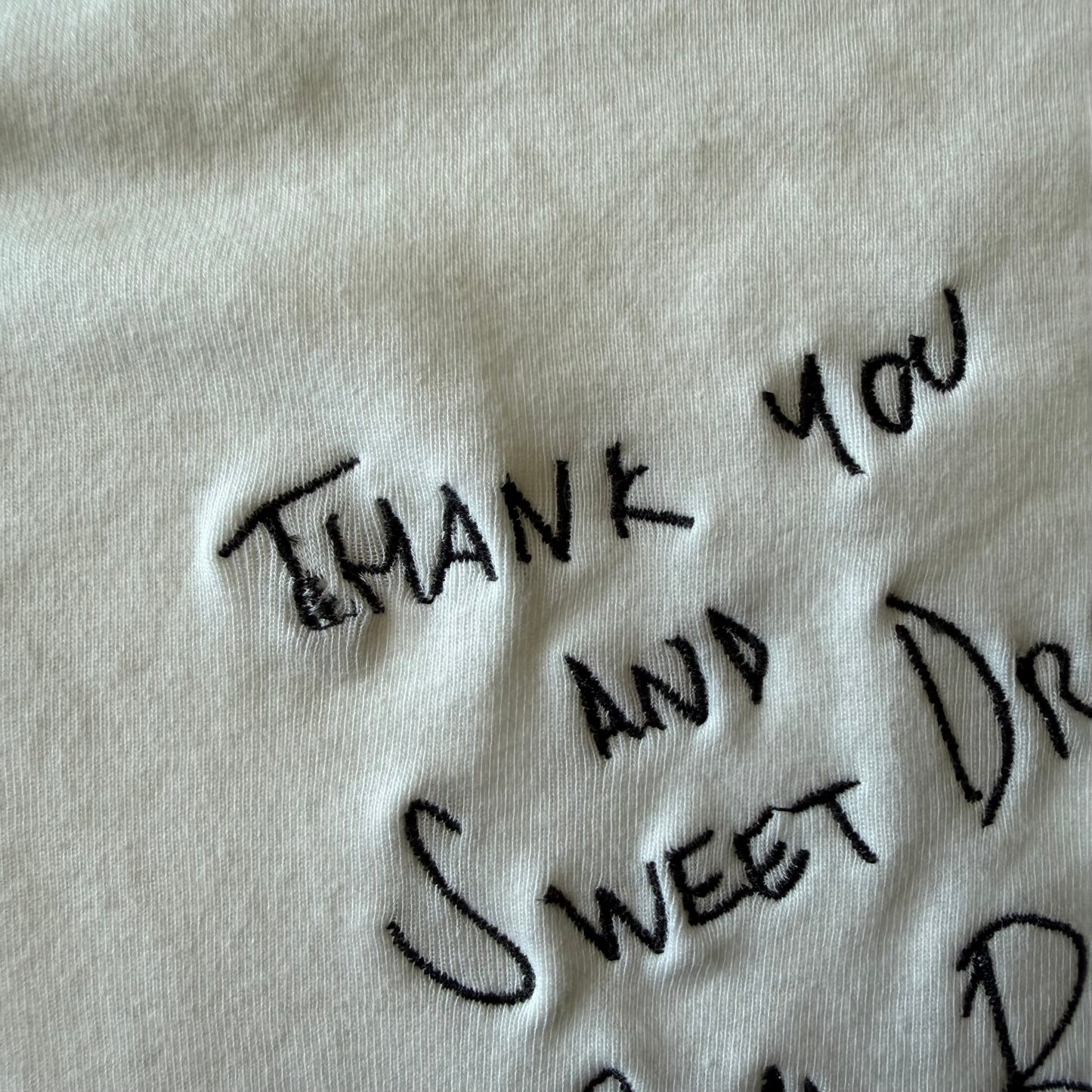 Thank you & sweet dreams baby tee - S
