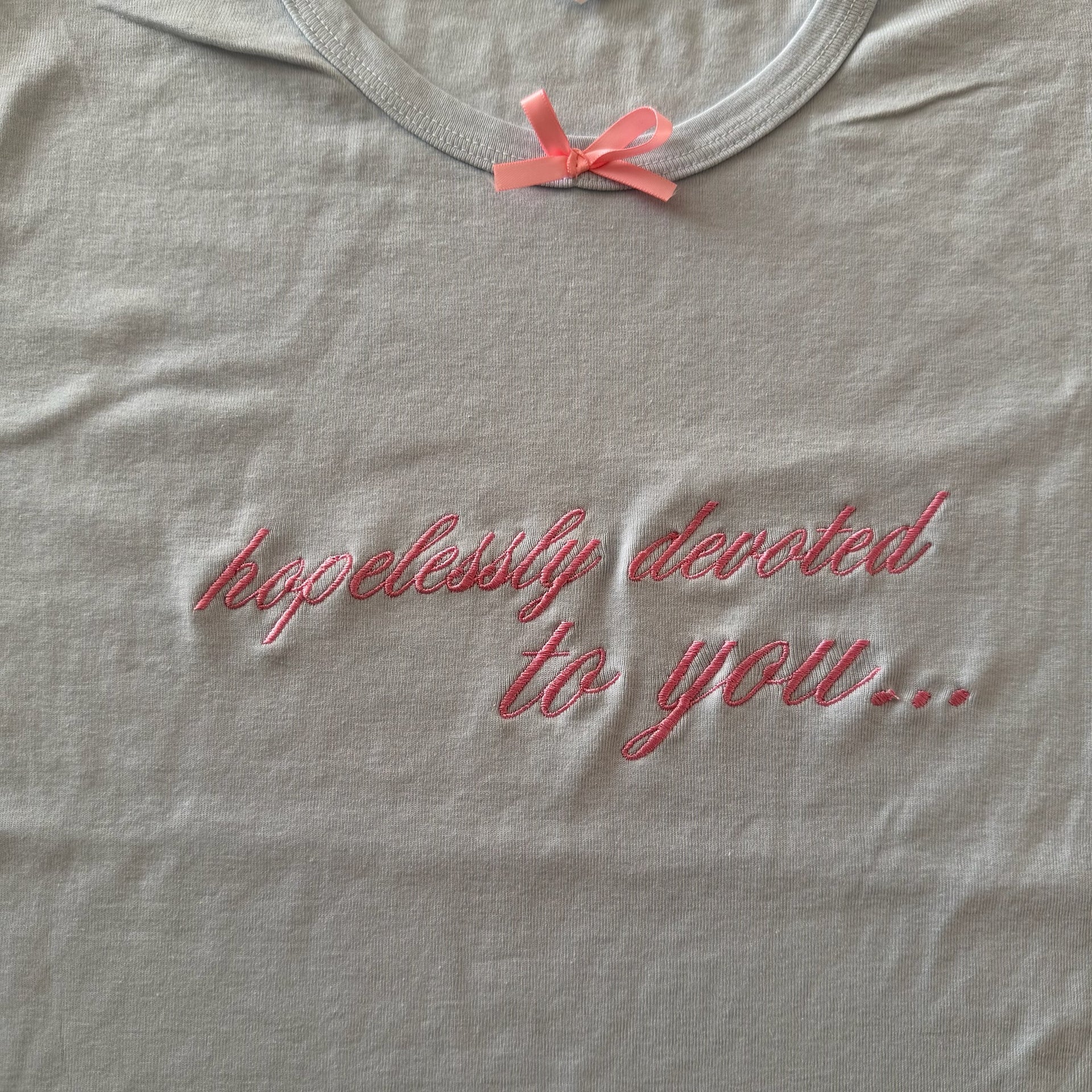 Hopelessly devoted to you baby tee - XL