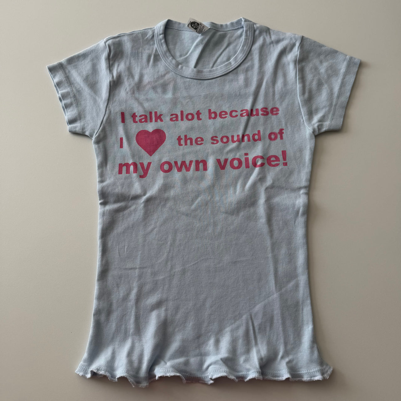 I talk alot... baby tee - XS