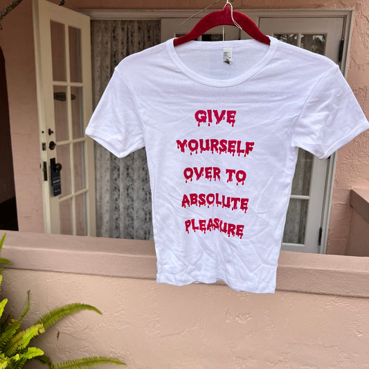 Give Yourself Over baby tee - XS