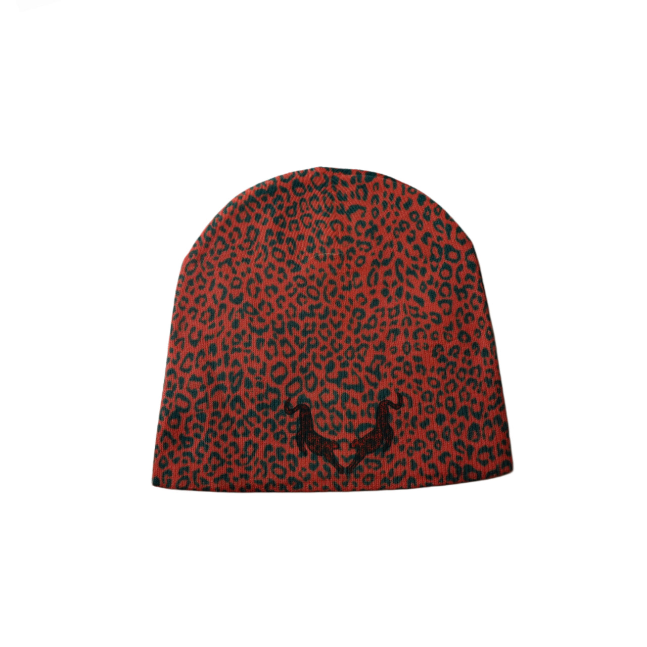 Leopard print beanie