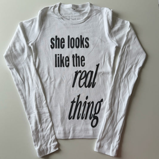 She looks like the real thing long sleeve - S