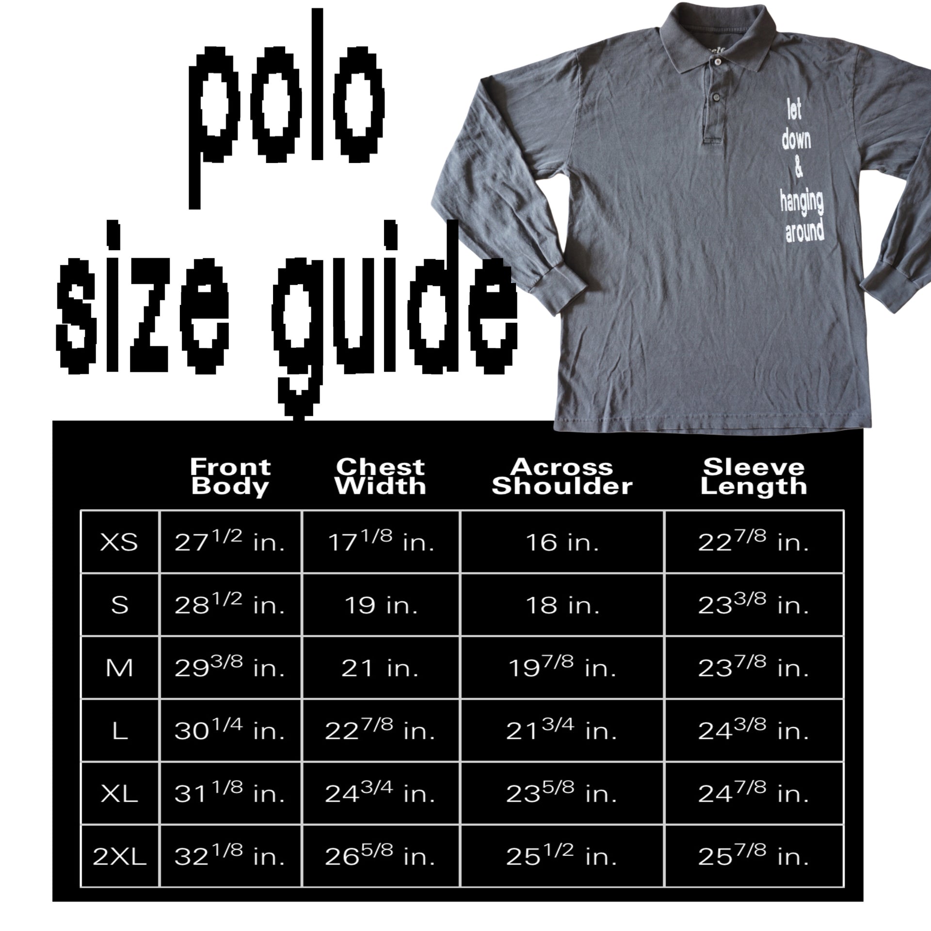 Let down & hanging long sleeve polo