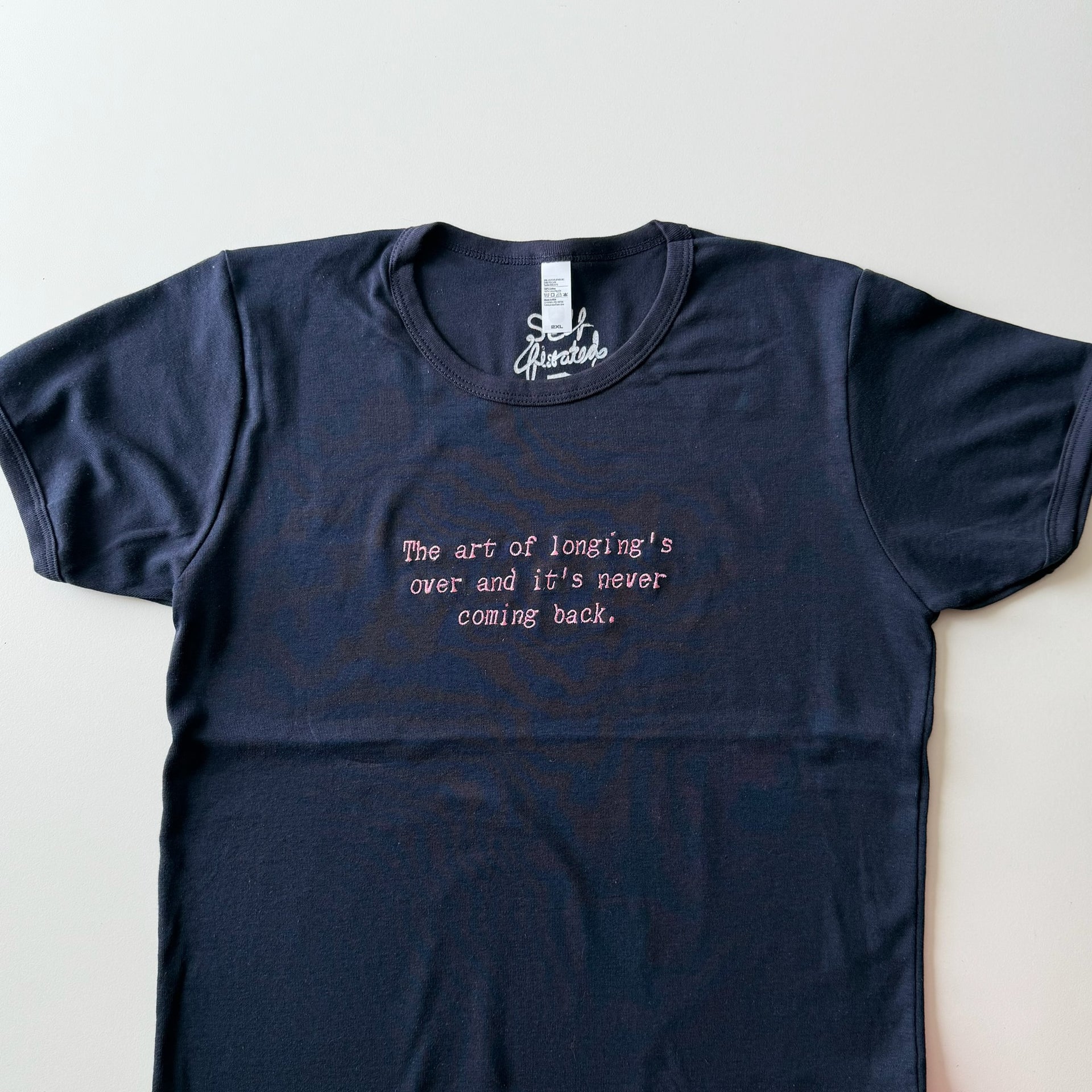 The art of longing's over baby tee - 2XL