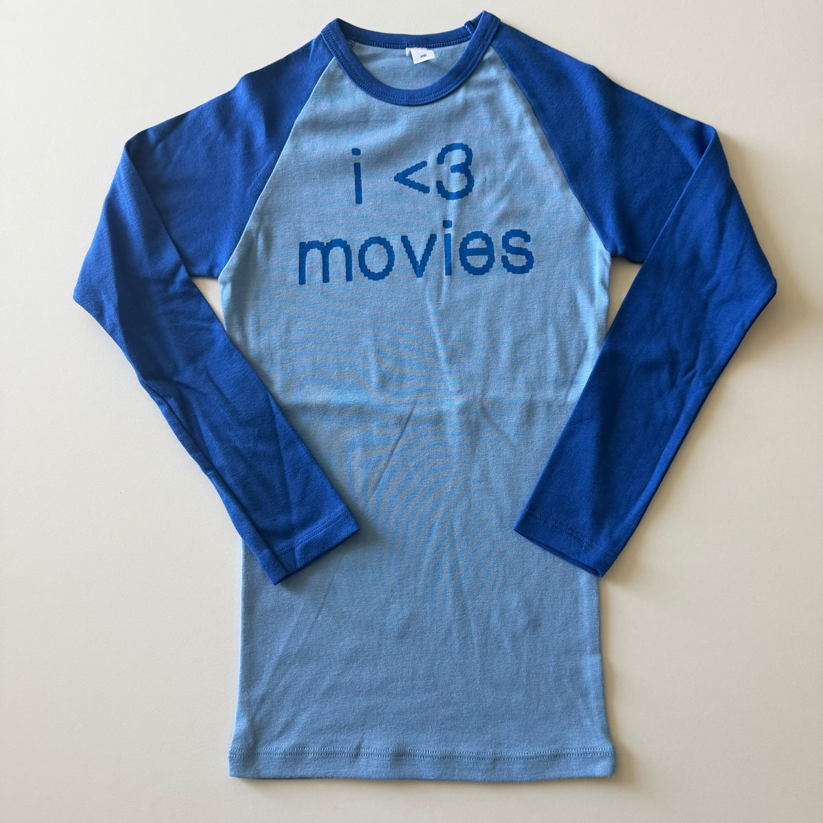 I <3 movies raglan tee - XS