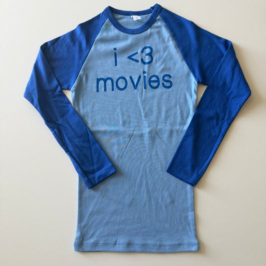 I <3 movies raglan tee - XS