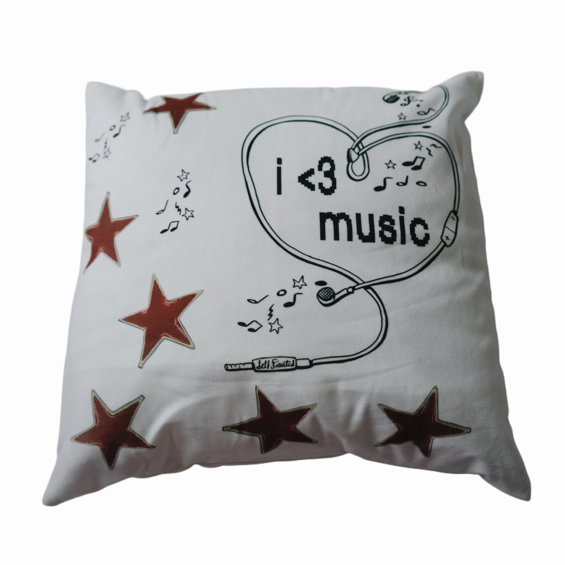 I <3 music pillow