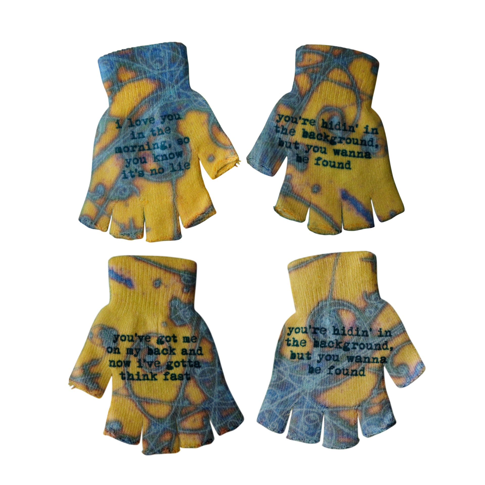 Hidin' in the background gloves