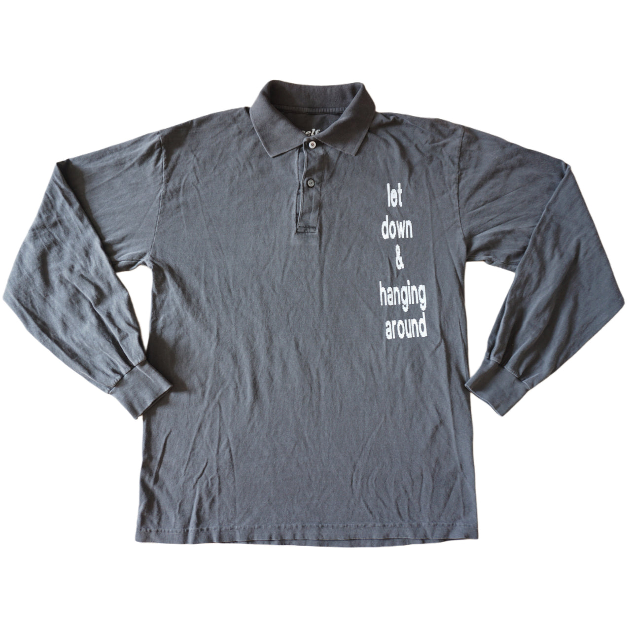 Let down & hanging long sleeve polo