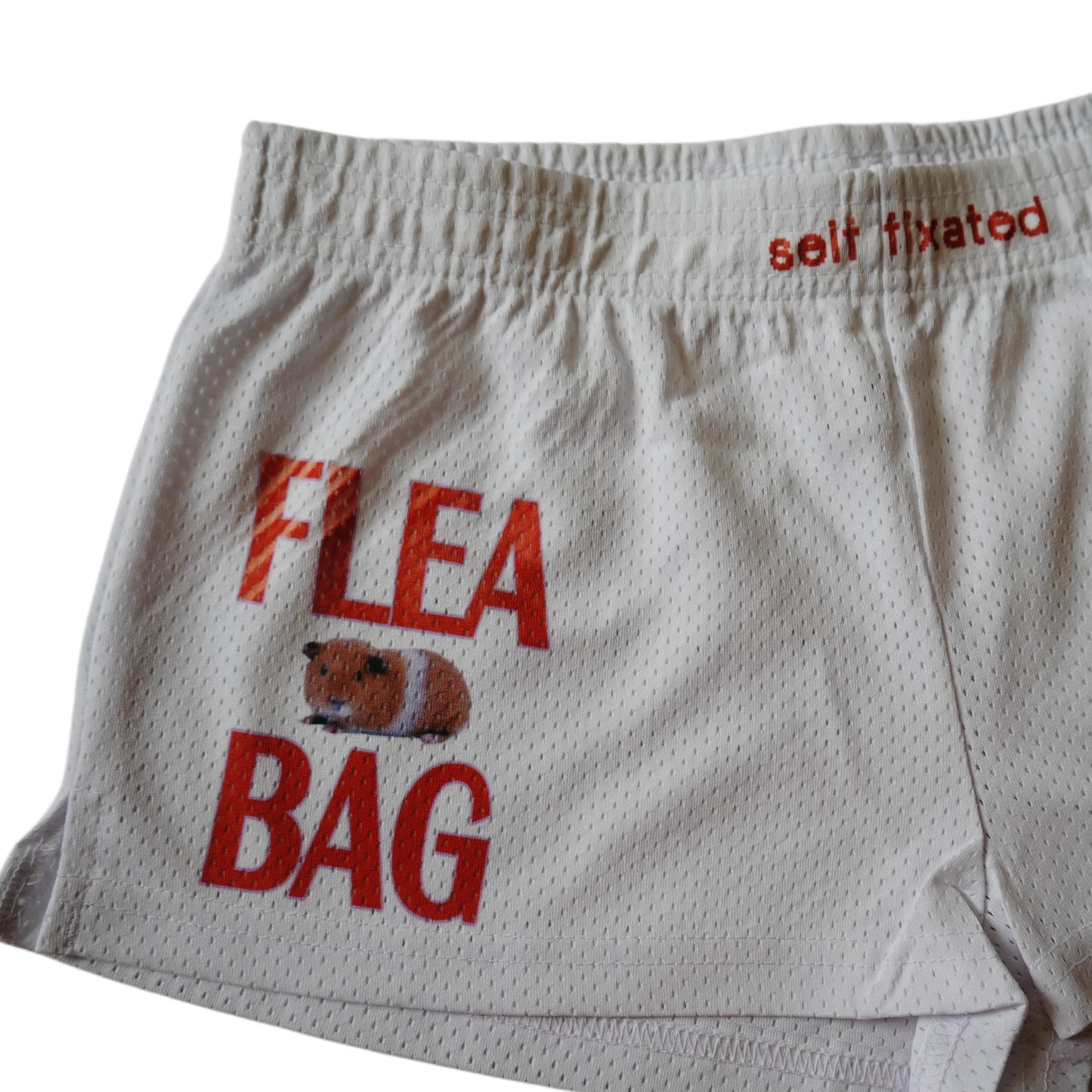 A girl with no friends & an empty heart mesh micro shorts