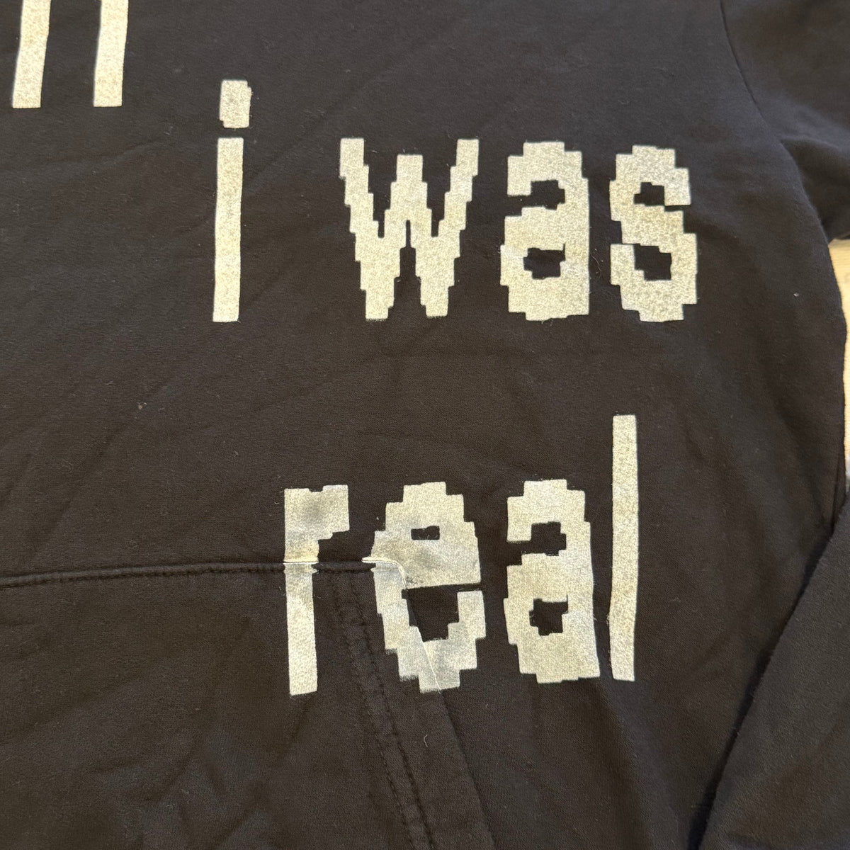 I wish I was real hoodie - S