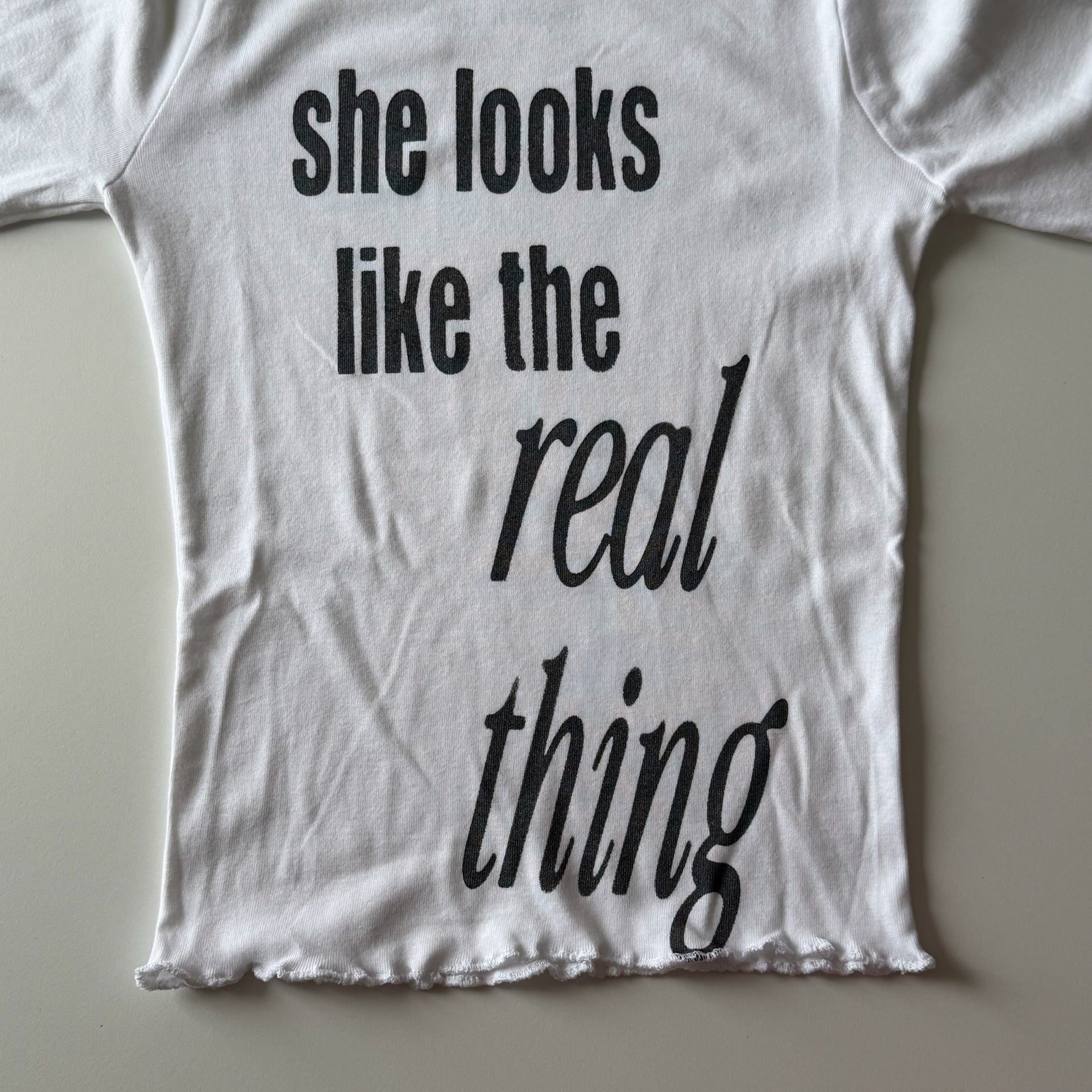 She looks like the real thing long sleeve tee - S