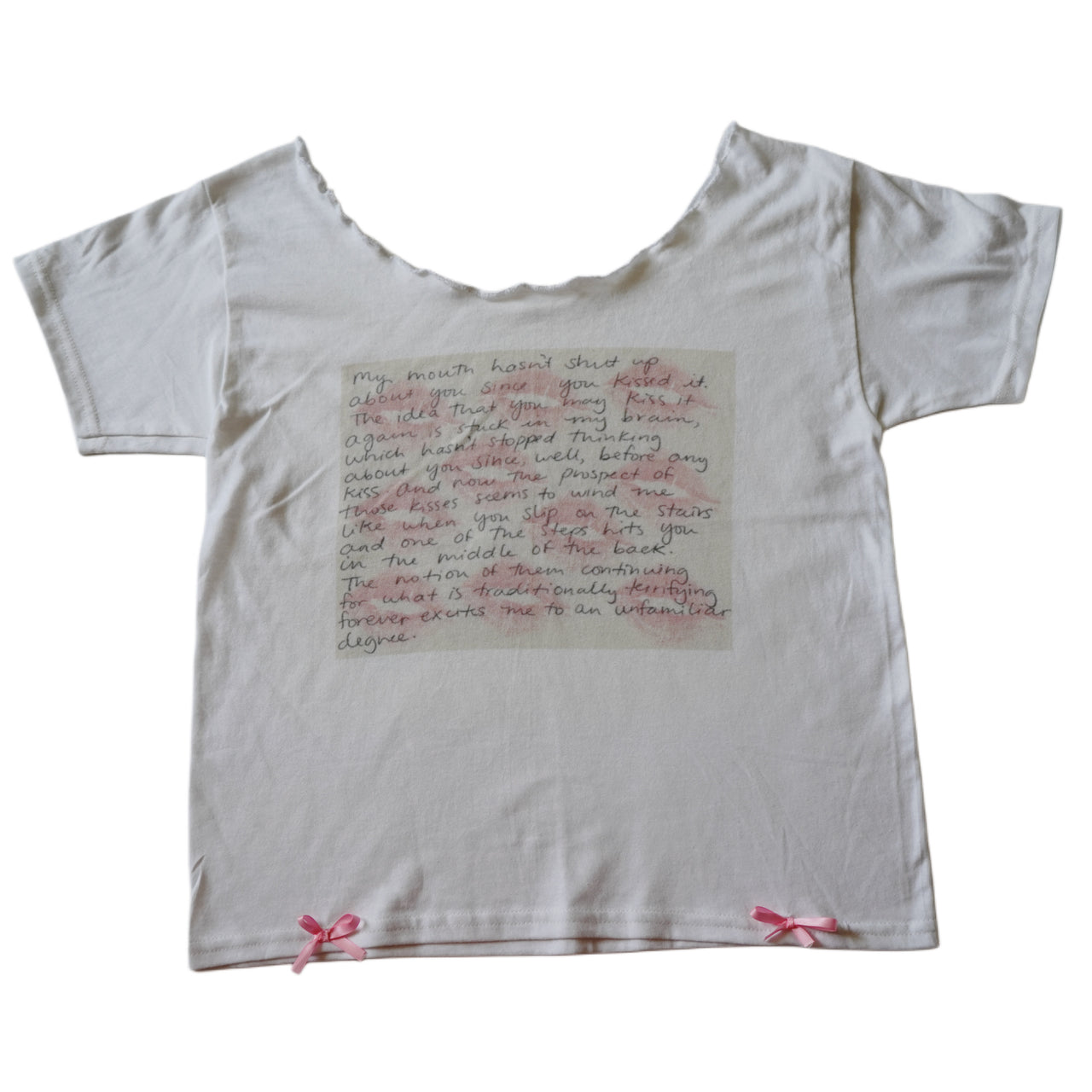 Love letter off the shoulder tee