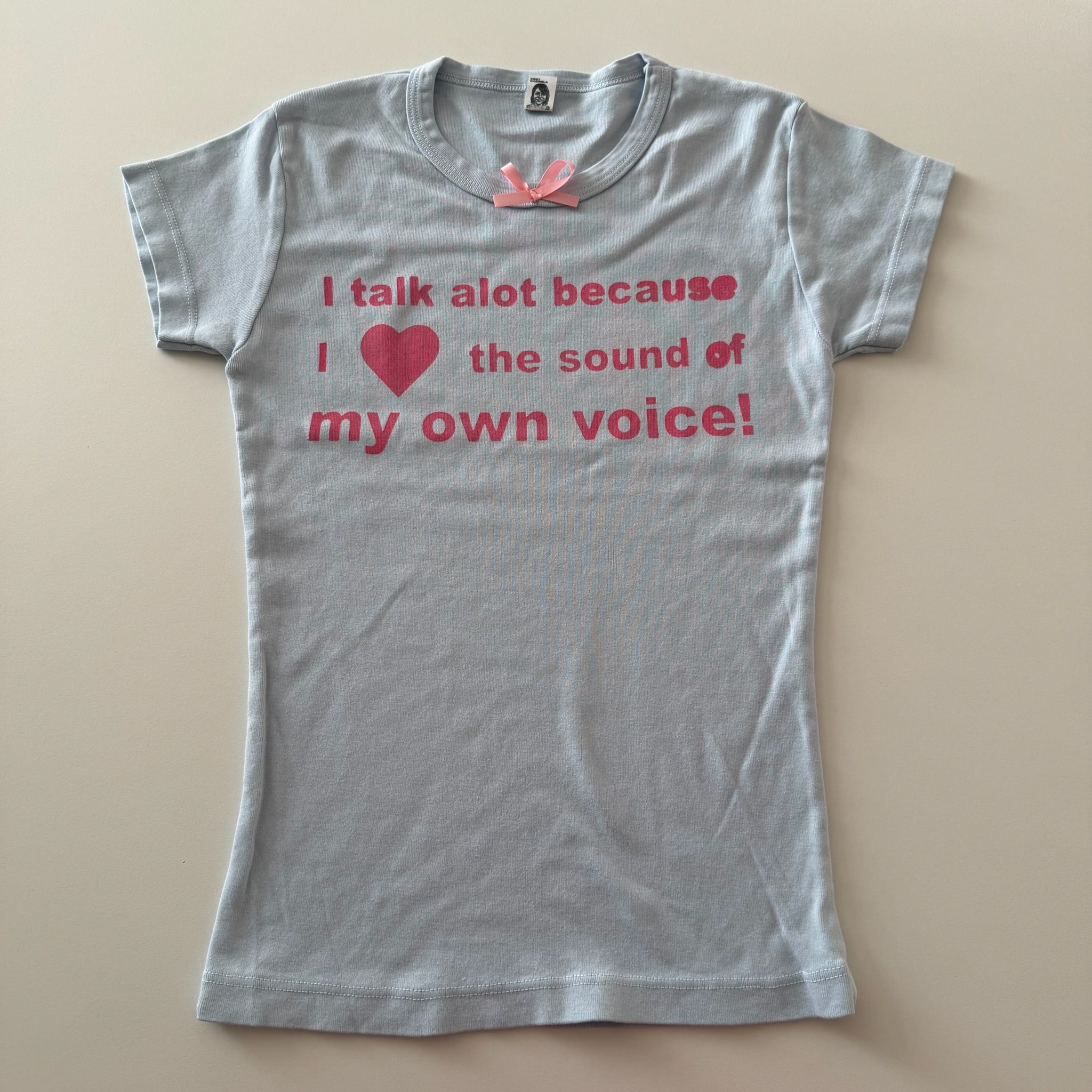 I talk alot baby tee - XS • SELF FIXATED