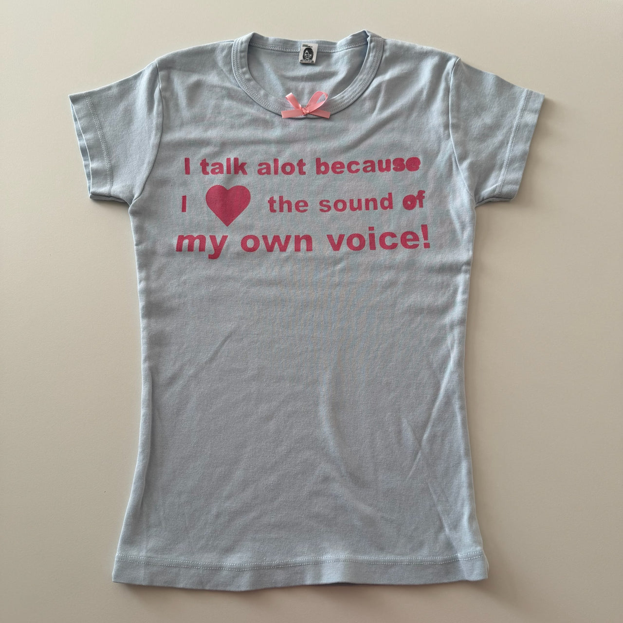 I talk alot... baby tee - XS