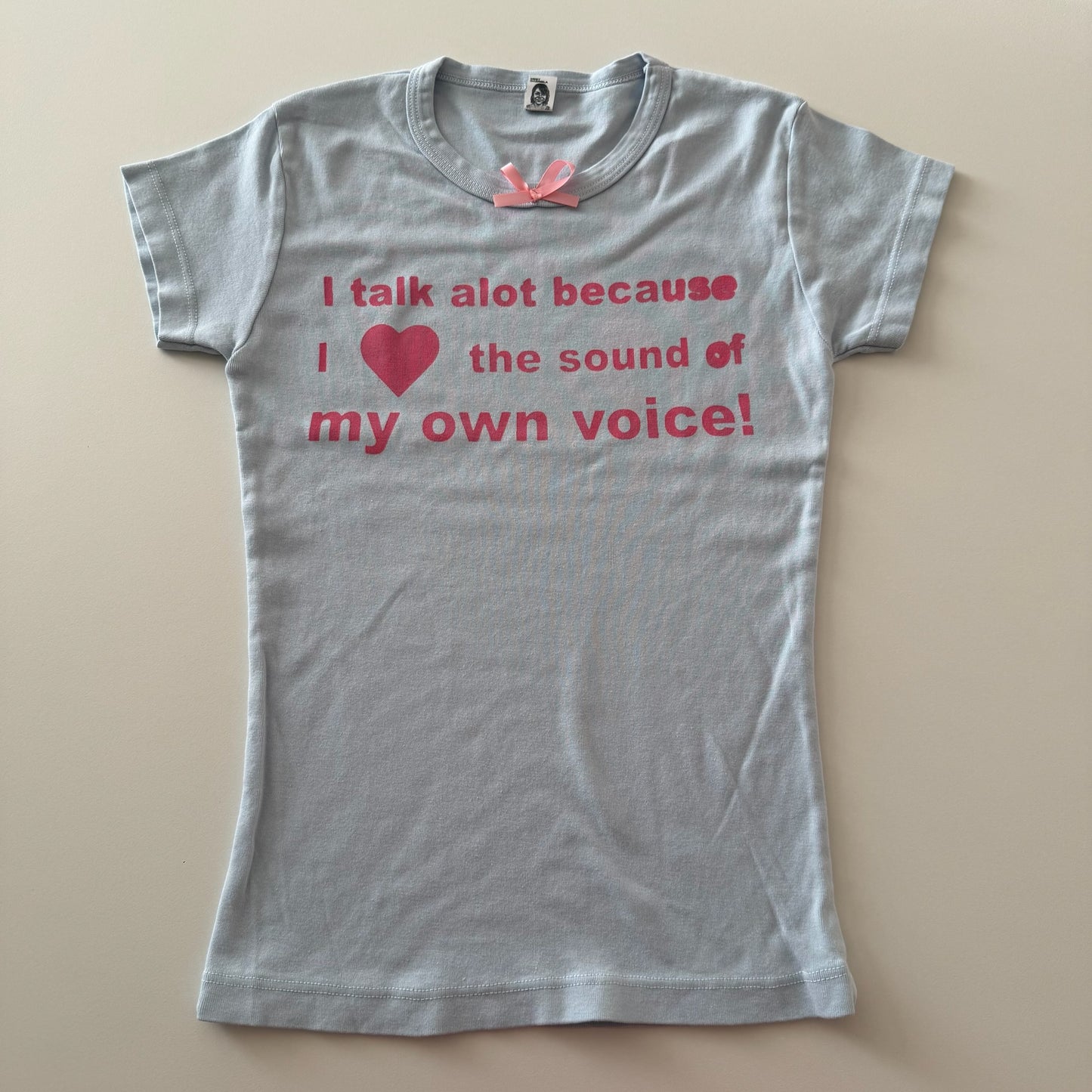 I talk alot... baby tee - XS