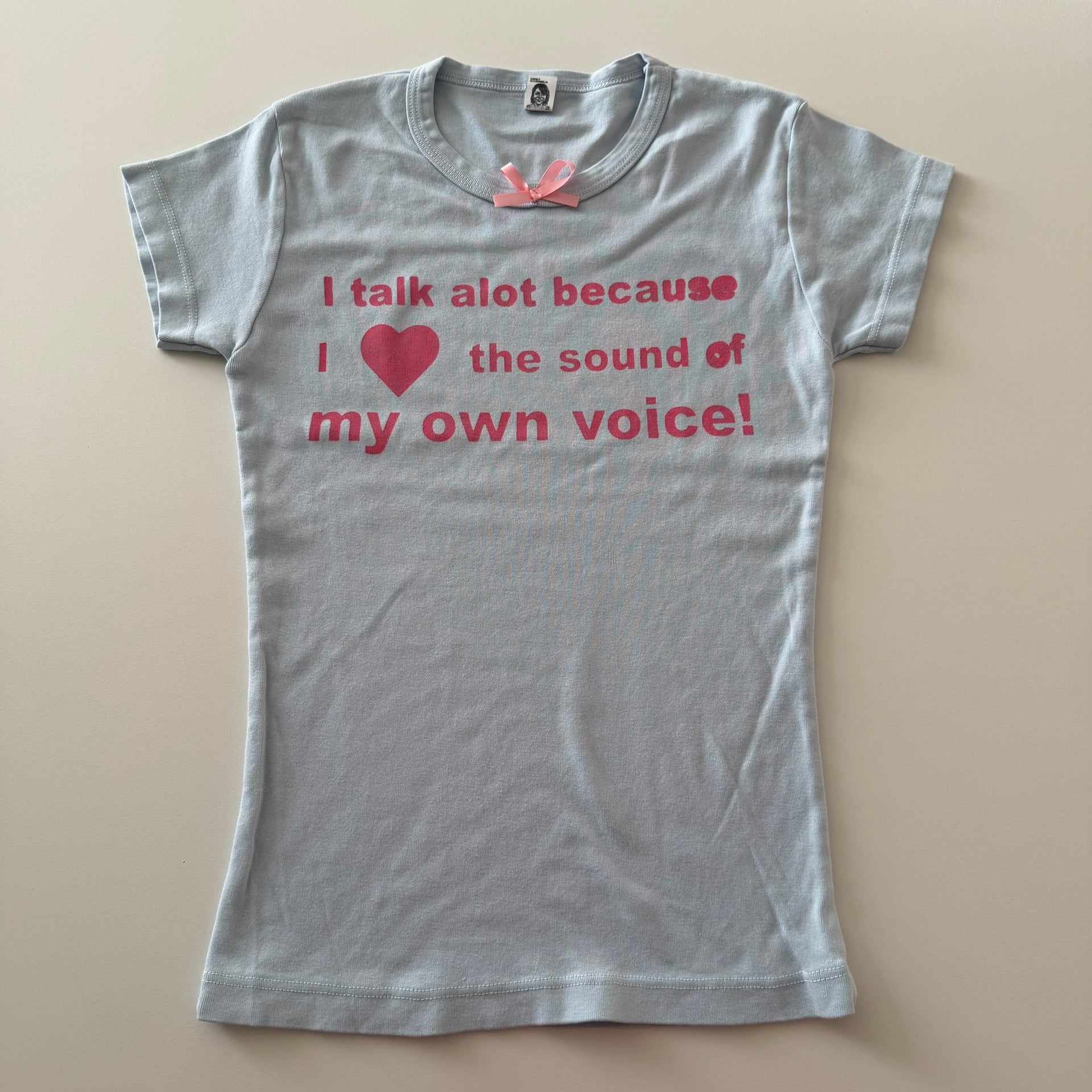 I talk alot... baby tee - XS