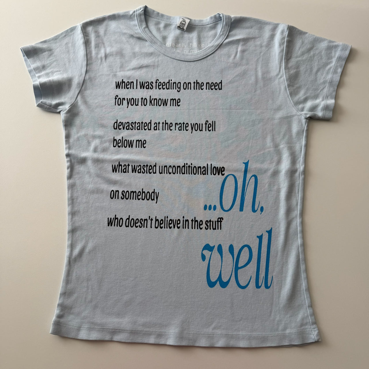Oh well baby tee - XL