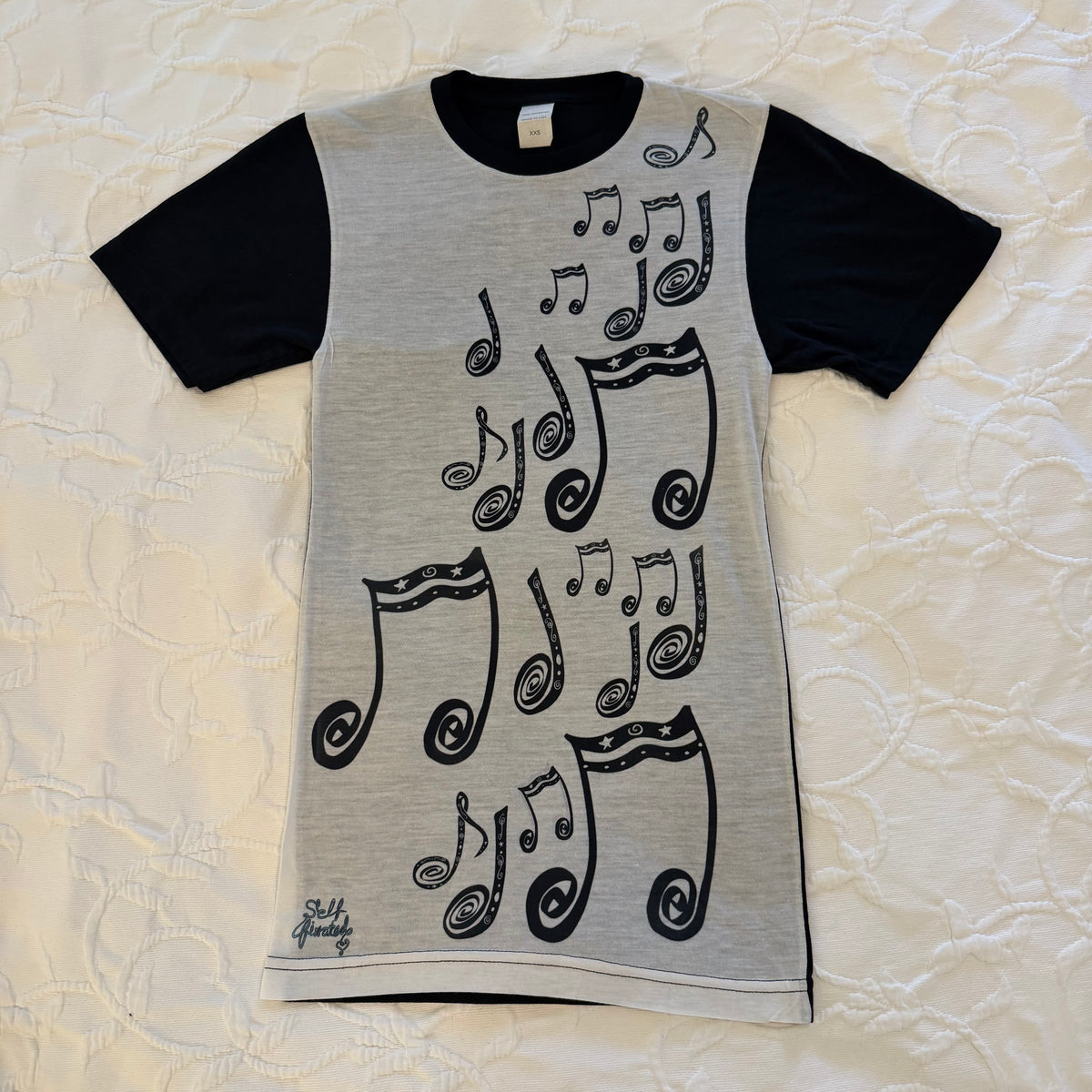 Music notes tee - XXS